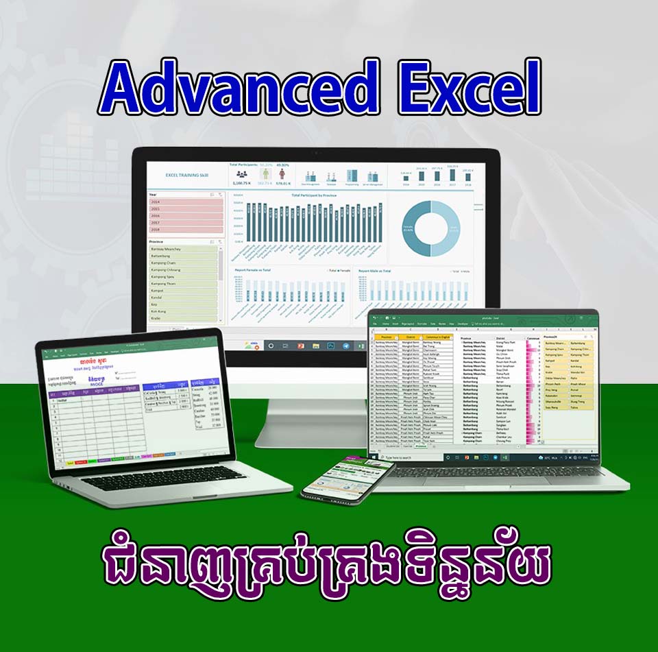 Excel Advanced (កម្រិតមូលដ្ឋាន ដល់ខ្ពស់)